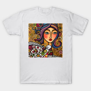 Young Woman Cycling T-Shirt